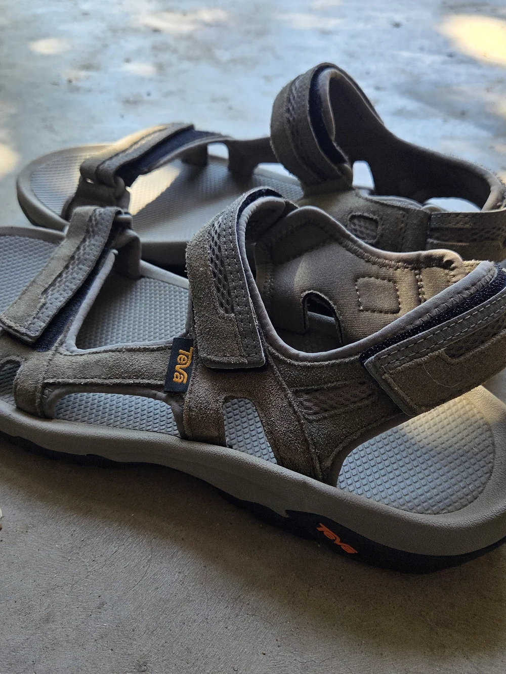 Teva Men’s Gray Suede Adjustable Outdoor Sandals